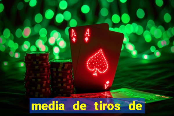 media de tiros de meta por jogo